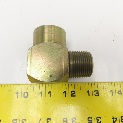 3/4" Male x 3/4" Female NPT Steel Hydraulic 90° Street Elbow