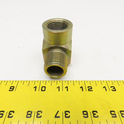 3/4" Male x 3/4" Female NPT Steel Hydraulic 90° Street Elbow