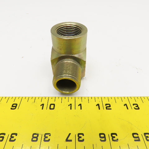 3/4" Male x 3/4" Female NPT Steel Hydraulic 90° Street Elbow