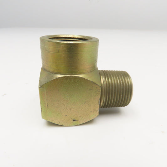 3/4" Male x 3/4" Female NPT Steel Hydraulic 90° Street Elbow