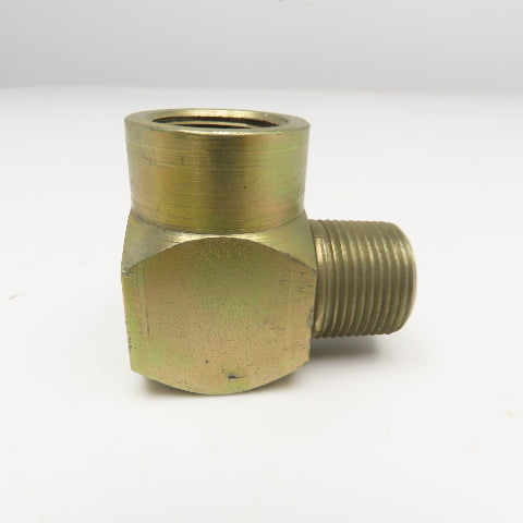 3/4" Male x 3/4" Female NPT Steel Hydraulic 90° Street Elbow