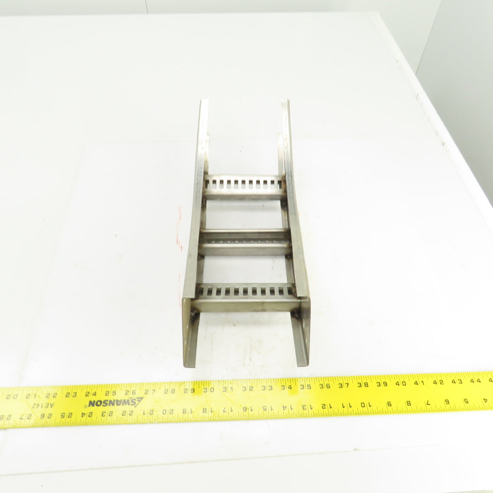 B-Line 4SS6MG-06-45VI12 Stainless Steel 45° Ladder Cable Tray Inside Bend 6"W