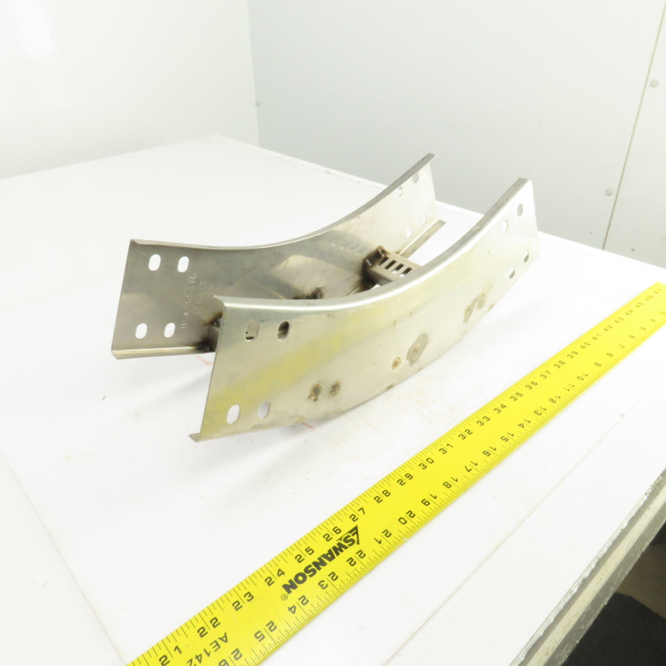 B-Line 4SS6MG-06-45VI12 Stainless Steel 45° Ladder Cable Tray Inside Bend 6"W