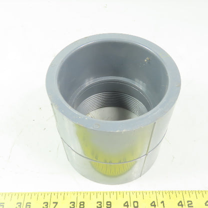 NIBCO 3" FPT x 3" Slip Schedule 80 Gray PVC Straight Pipe Coupling