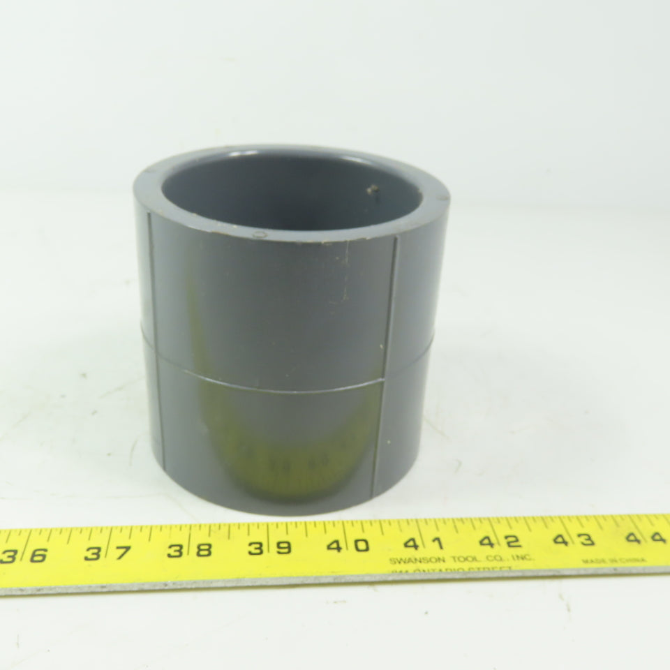 NIBCO 3" FPT x 3" Slip Schedule 80 Gray PVC Straight Pipe Coupling