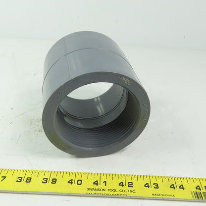 NIBCO 3" FPT x 3" Slip Schedule 80 Gray PVC Straight Pipe Coupling