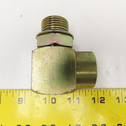 3/4" NPT Female x 3/4" O-Ring Boss ORB Male 90° Elbow