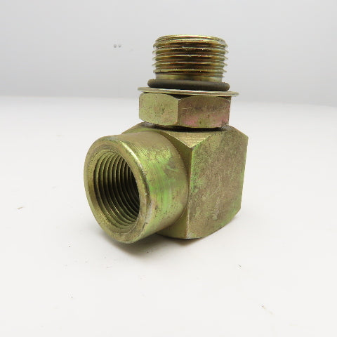 3/4" NPT Female x 3/4" O-Ring Boss ORB Male 90° Elbow