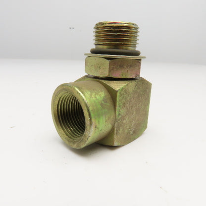 3/4" NPT Female x 3/4" O-Ring Boss ORB Male 90° Elbow