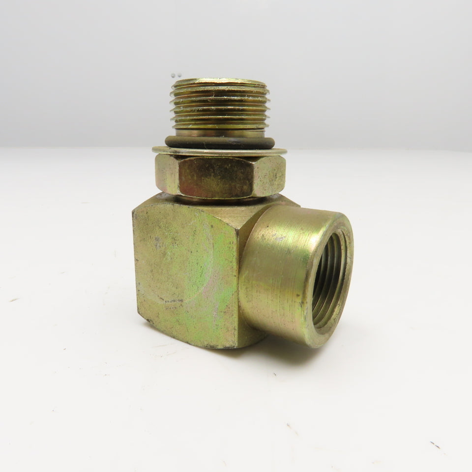 3/4" NPT Female x 3/4" O-Ring Boss ORB Male 90° Elbow