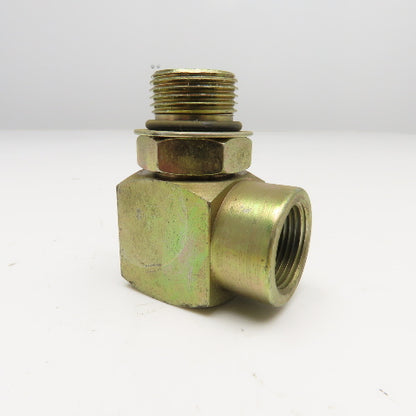 3/4" NPT Female x 3/4" O-Ring Boss ORB Male 90° Elbow