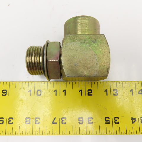 3/4" NPT Female x 3/4" O-Ring Boss ORB Male 90° Elbow