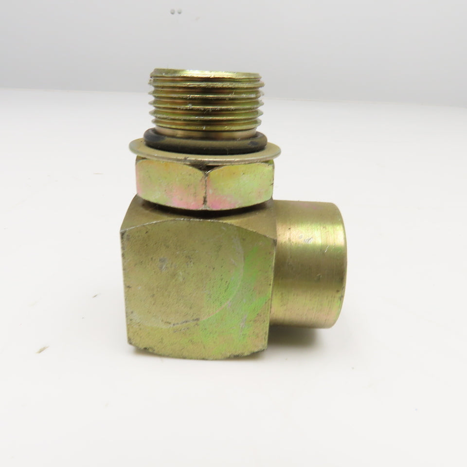 3/4" NPT Female x 3/4" O-Ring Boss ORB Male 90° Elbow