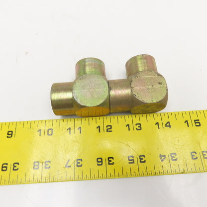 1/2" NPT Female x 1/2" NPT Female Hydraulic Steel Elbow 90° Lot Of 2