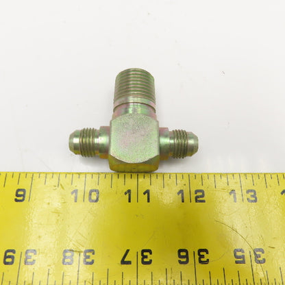 1/2" NPT Male x 3/8" JIC x 3/8" x JIC Male Branch Tee