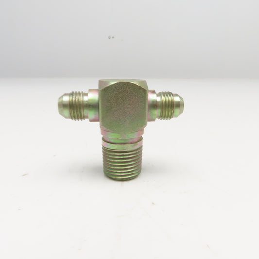 1/2" NPT Male x 3/8" JIC x 3/8" x JIC Male Branch Tee