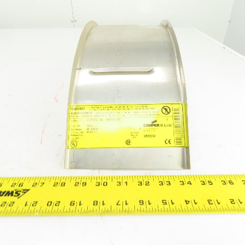 Cooper 812SS-06-90VI12 6" Wide Stainless Steel 90° Cable Tray Cover Inside Bend