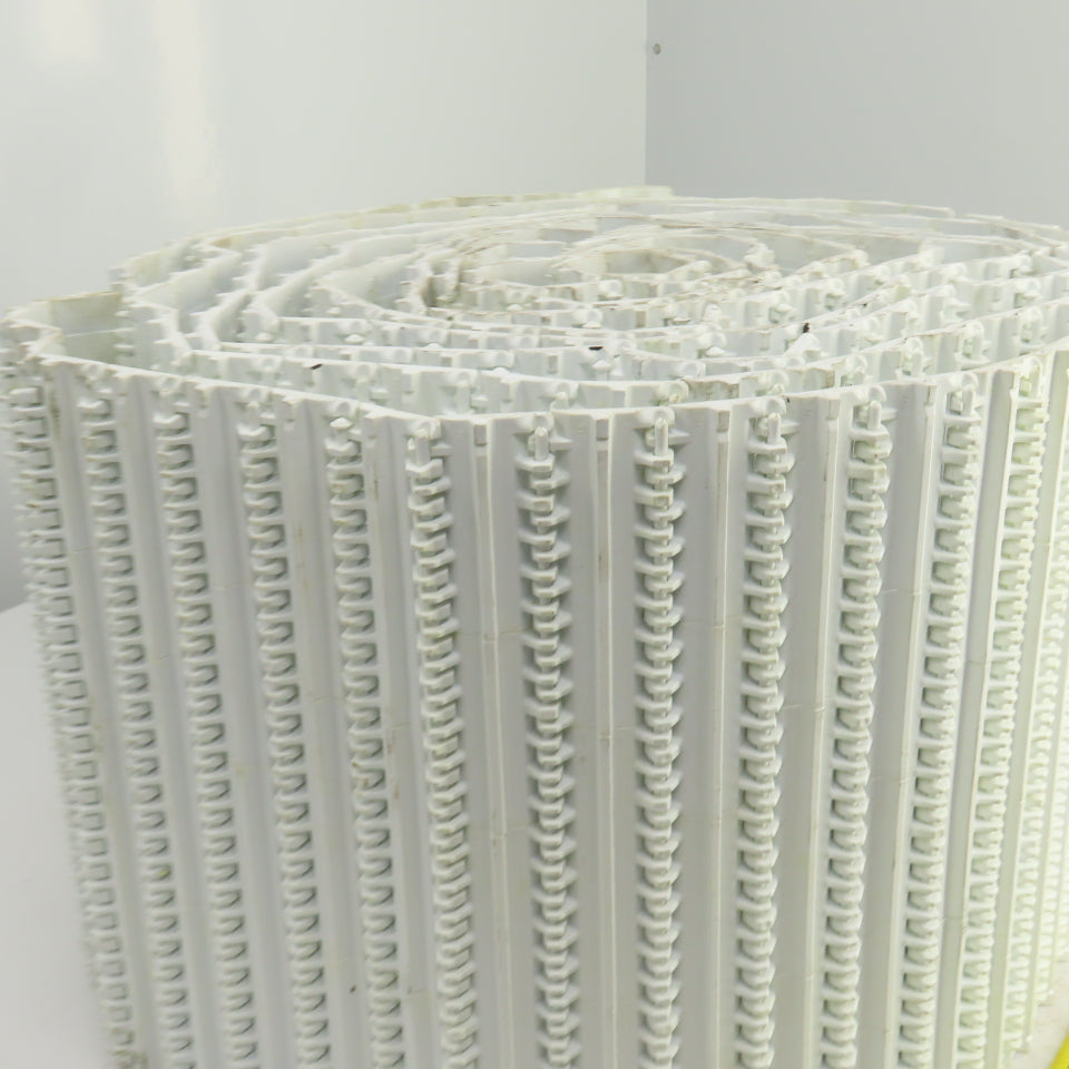 Intralox S800-OHFT Flat Top Cleated Plastic Conveyor Belt 35' L x 17-3/4" W