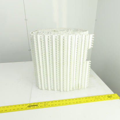 Intralox S800-OHFT Flat Top Cleated Plastic Conveyor Belt 35' L x 17-3/4" W