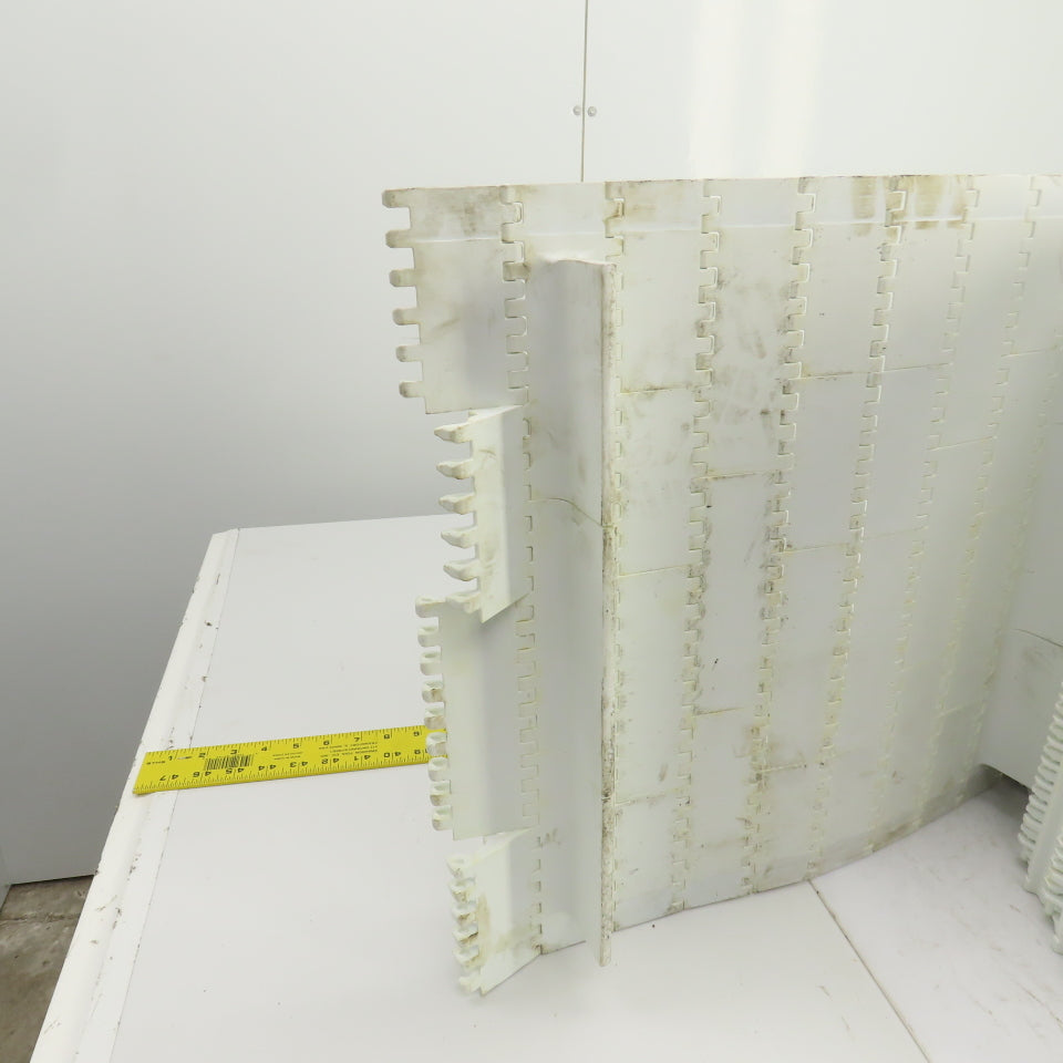 Intralox S800-OHFT Flat Top Cleated Plastic Conveyor Belt 35' L x 17-3/4" W