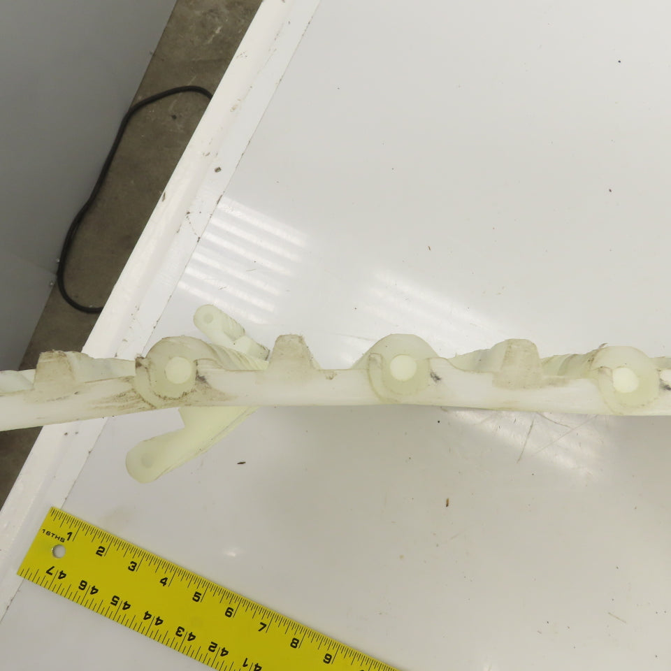 Intralox S800 Open Hinge Flat Top Plastic Conveyor Belt 30' L x 12" W