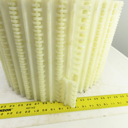 Intralox S800 Open Hinge Flat Top Plastic Conveyor Belt 30' L x 12" W