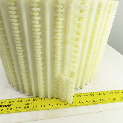 Intralox S800 Open Hinge Flat Top Plastic Conveyor Belt 30' L x 12" W