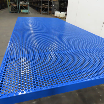 6' x 13' Perforated Steel Top Air Drying Work Bench Table On Casters 32" Tall