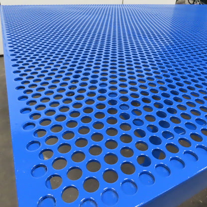 6' x 13' Perforated Steel Top Air Drying Work Bench Table On Casters 32" Tall