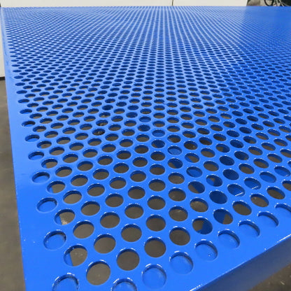 6' x 13' Perforated Steel Top Air Drying Work Bench Table On Casters 32" Tall