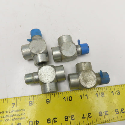 Lenz 3/8 NPT Male x 3/8 NPT Female x 3/8 NPT Female Hydraulic Run Tee Lot Of 4