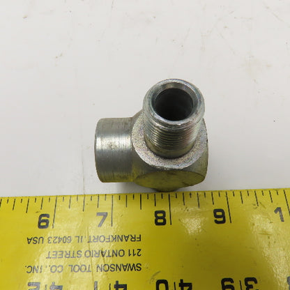 Lenz 3/8 NPT Male x 3/8 NPT Female x 3/8 NPT Female Hydraulic Run Tee Lot Of 4