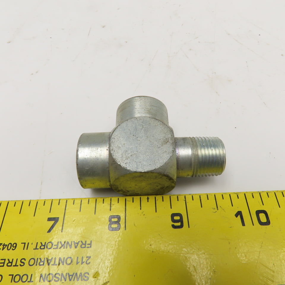 Lenz 3/8 NPT Male x 3/8 NPT Female x 3/8 NPT Female Hydraulic Run Tee Lot Of 4