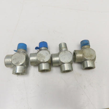 Lenz 3/8 NPT Male x 3/8 NPT Female x 3/8 NPT Female Hydraulic Run Tee Lot Of 4