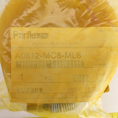 Parflex A0812-MC8-ML8 9'  x 1/2" Coiled Nylon Air Hose 225 PSI 1/2" NPT