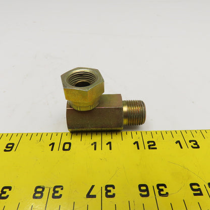 3/8" (-6) NPSM Female Swivel x 3/8-18 NPSM Male Elbow Adaptor