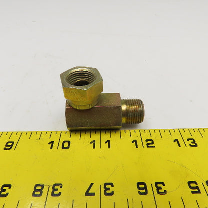 3/8" (-6) NPSM Female Swivel x 3/8-18 NPSM Male Elbow Adaptor