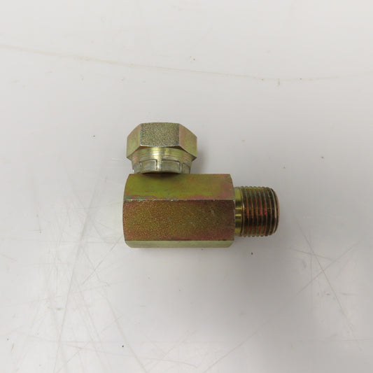 3/8" (-6) NPSM Female Swivel x 3/8-18 NPSM Male Elbow Adaptor