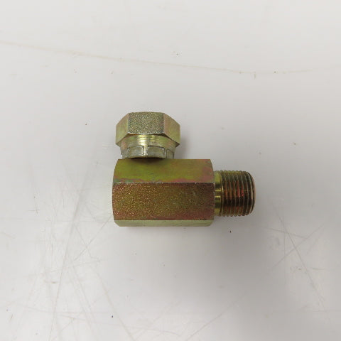 3/8" (-6) NPSM Female Swivel x 3/8-18 NPSM Male Elbow Adaptor