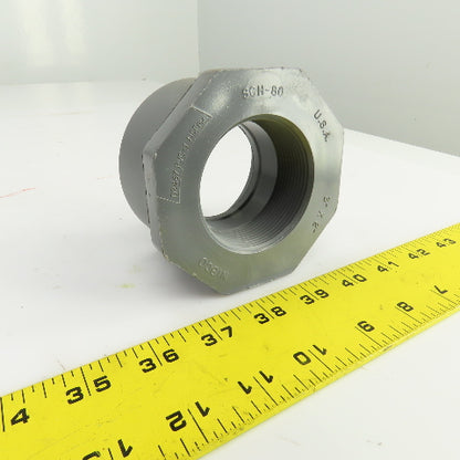 Nibco 4518-3 Chemtrol 3" x 2" Sch-80 PVC Flush Spigot x FPT THD Bushing