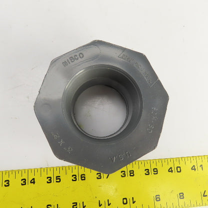 Nibco 4518-3 Chemtrol 3" x 2" Sch-80 PVC Flush Spigot x FPT THD Bushing