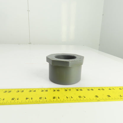 Nibco 4518-3 Chemtrol 3" x 2" Sch-80 PVC Flush Spigot x FPT THD Bushing