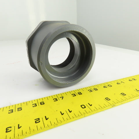 Nibco 4518-3 Chemtrol 3" x 2" Sch-80 PVC Flush Spigot x FPT THD Bushing