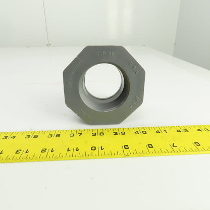 Nibco 4518-3 Chemtrol 3" x 2" Sch-80 PVC Flush Spigot x FPT THD Bushing