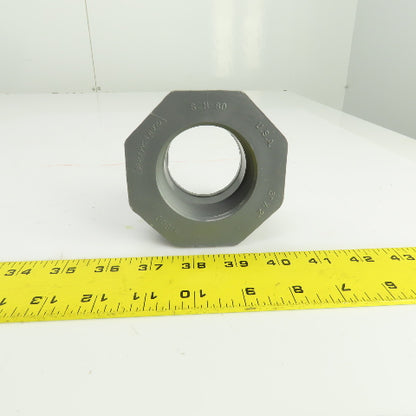 Nibco 4518-3 Chemtrol 3" x 2" Sch-80 PVC Flush Spigot x FPT THD Bushing