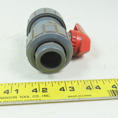 ASAHI Valve Duo-Bloc 1/2" Slip Gray PVC Ball Valve Lot of 2