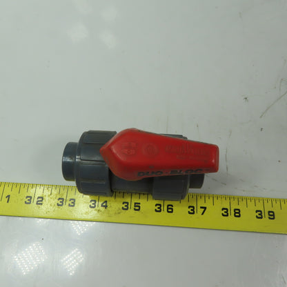 ASAHI Valve Duo-Bloc 1/2" Slip Gray PVC Ball Valve Lot of 2