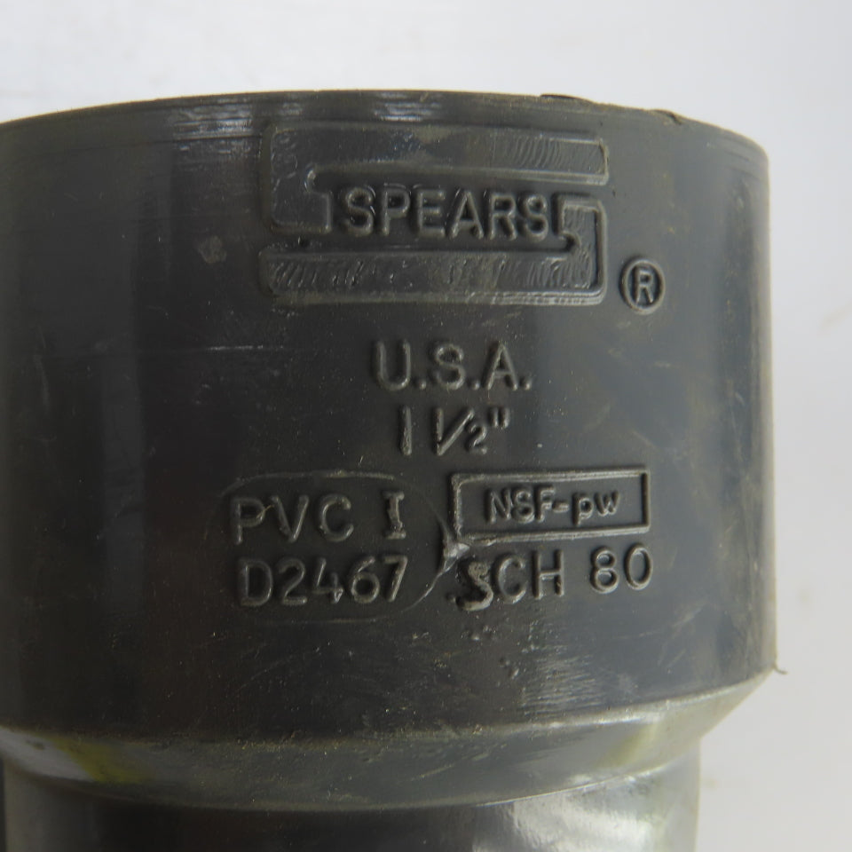 Spears SCH-80 PVC 1-1/2" Slip x 1-1/2" FNPT 90° Degree Elbow Lot Of 2