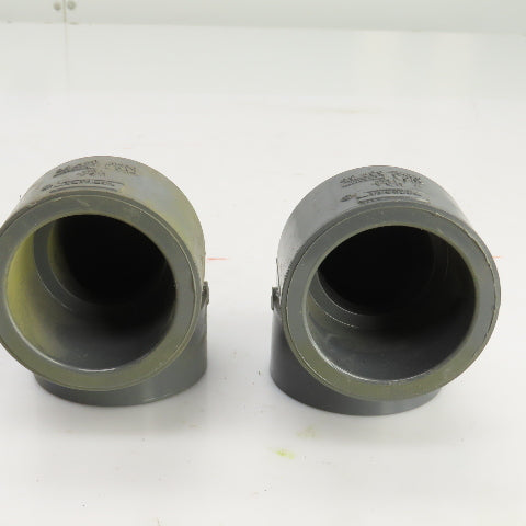Spears SCH-80 PVC 1-1/2" Slip x 1-1/2" FNPT 90° Degree Elbow Lot Of 2