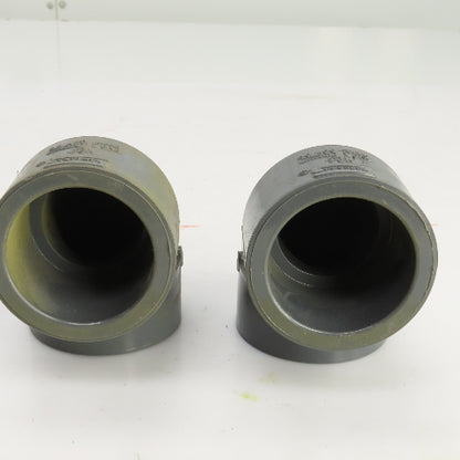 Spears SCH-80 PVC 1-1/2" Slip x 1-1/2" FNPT 90° Degree Elbow Lot Of 2